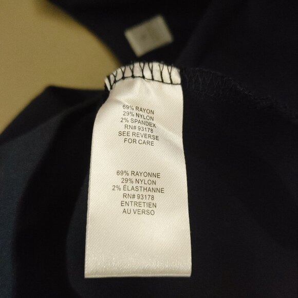 T Tahari Size 10 Dress Navy Blue Sleeveless Bodycon Style  Sheer Striped Detail - Picture 6 of 10